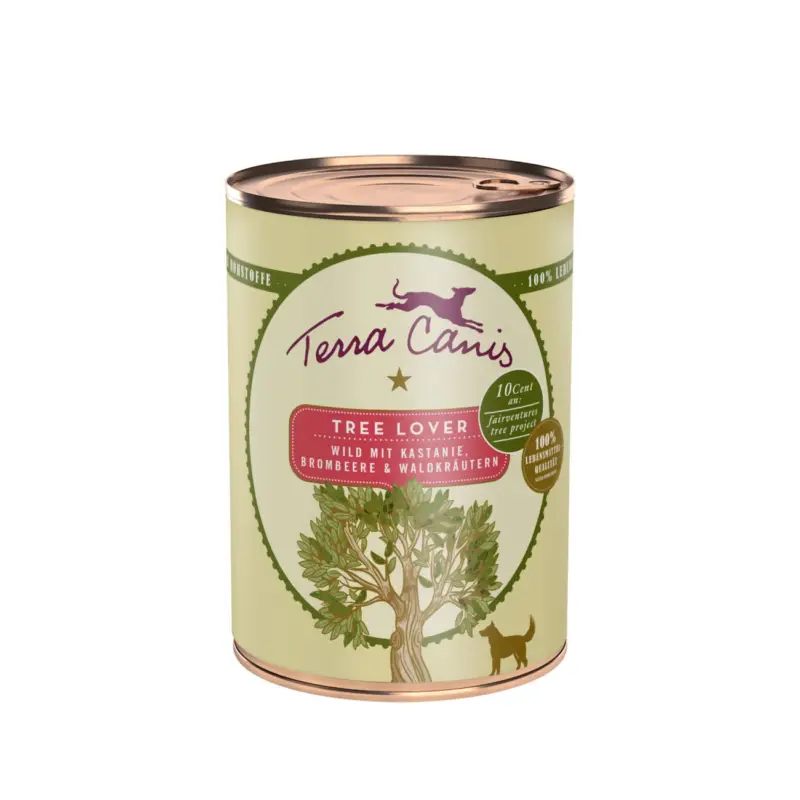 Terra Canis Tree Lover Wild mit Kastanie, Brombeere & Waldkräutern 6x400g Top-Preis
