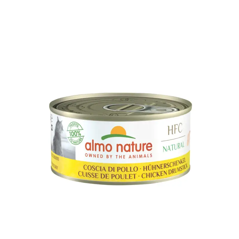 Super-Preis Almo nature HFC Natural Nassfutter Katze Hühnerschenkel 24x150 g