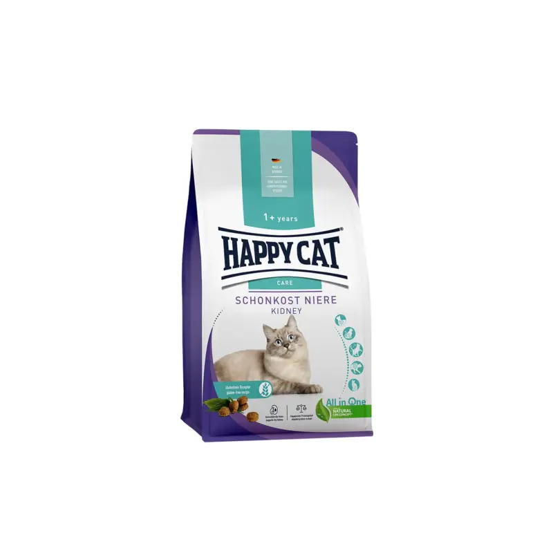Garantierte Lieferung HAPPY CAT Care Trockenfutter Katze Adult, Schonkost Niere 4 kg
