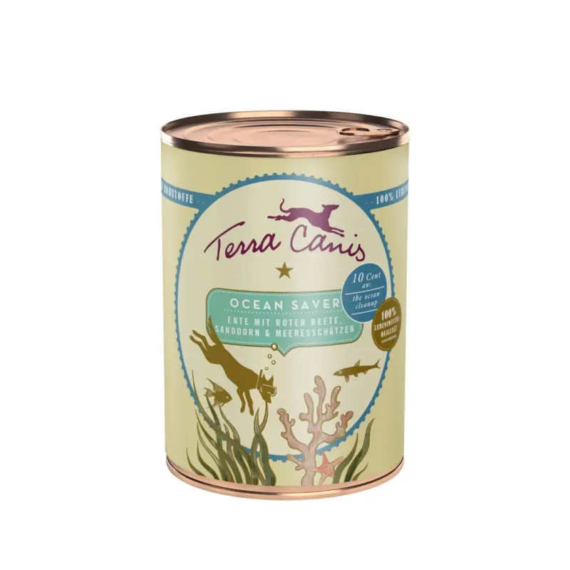 Begrenztes Angebot Terra Canis Ocean Saver Ente mit roter Bete, Sanddorn & Meeresschätzen 6x400g