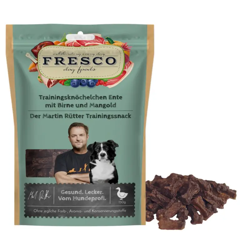 FRESCO Martin Rütter Trainingsknöchelchen Ente mit Birne und Mangold 2x150 g Neuheit