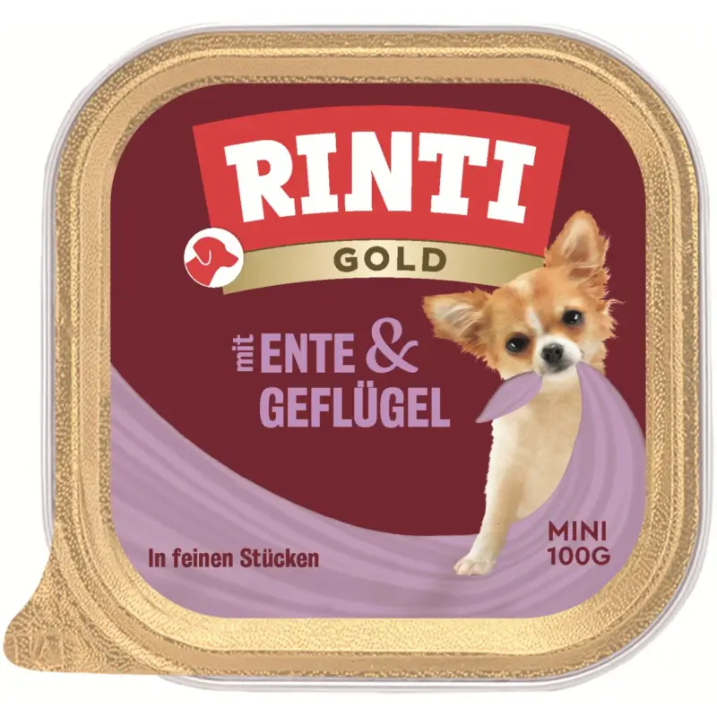 Günstig RINTI Gold Mini Ente und Geflügel 16x100 g