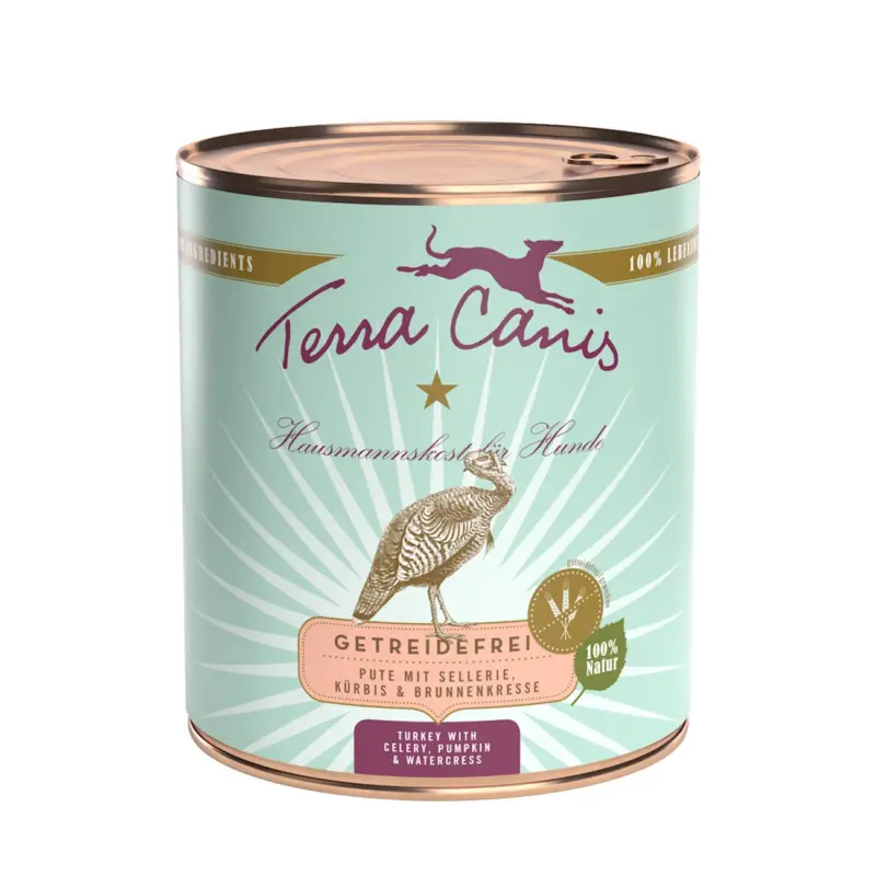 Terra Canis Getreidefrei Adult 6x800g Pute mit Sellerie, Kürbis und Brunnenkresse Preisreduziert