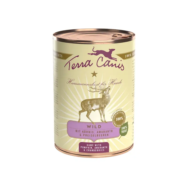 Markenprodukt Terra Canis Classic Adult Wild mit Kürbis, Preiselbeeren und Amaranth 6x400 g