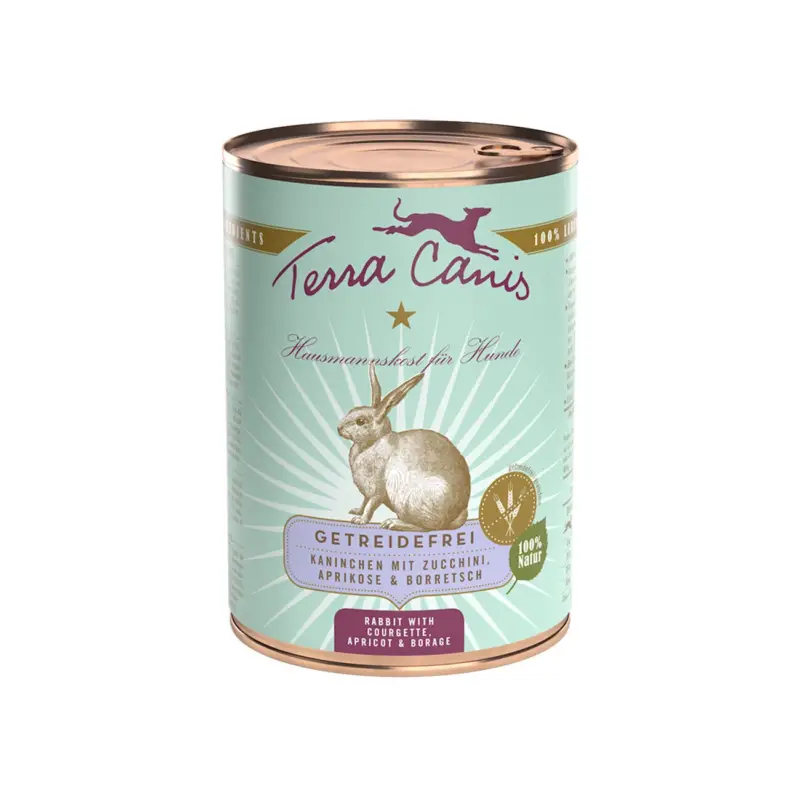 Top-Angebot Terra Canis Getreidefrei Adult Kaninchen mit Zucchini, Aprikose und Borretsch 6x400 g
