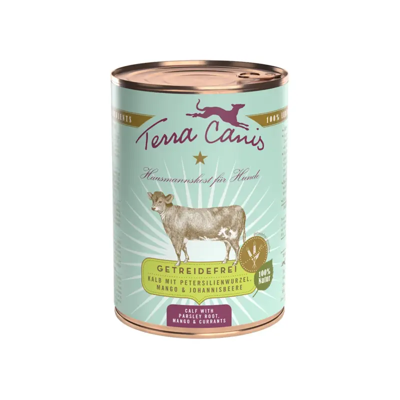 Terra Canis Getreidefrei Adult Kalb mit Petersilienwurzel, Mango und Johannisbeere 6x400 g Heißes Angebot