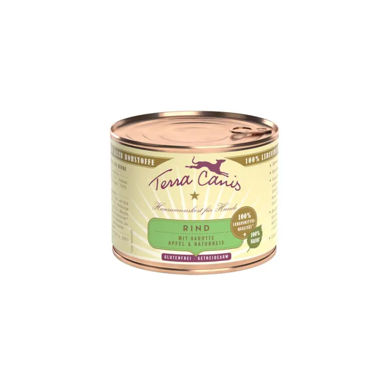 Kracherpreis Terra Canis Classic Adult Rind mit Karotte, Apfel und Naturreis 12x200 g