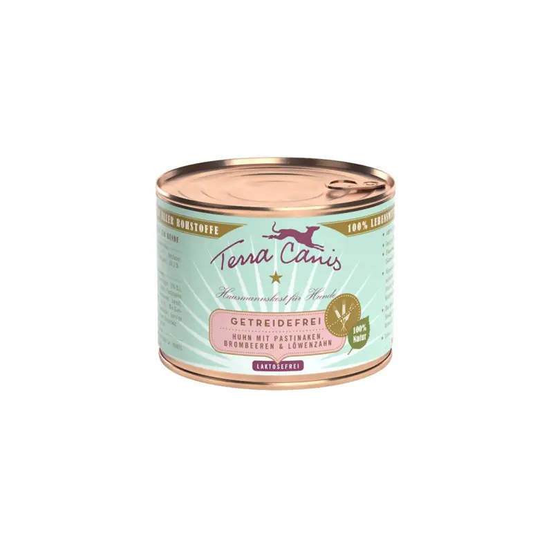 Terra Canis Getreidefrei Adult Huhn mit Pastinaken, Brombeeren und Löwenzahn 12x200 g Knallerangebot