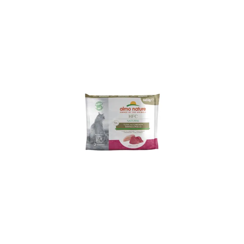 Almo nature HFC Natural Nassfutter Katze Thunfisch und Huhn 6x55 g Preiswert