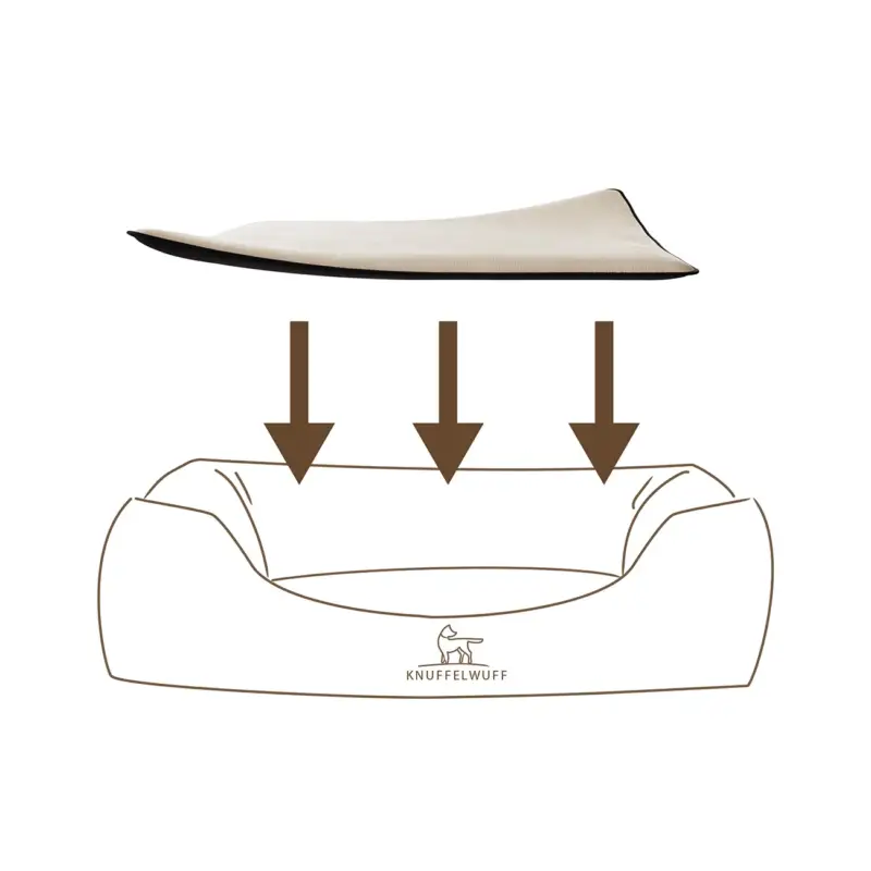 Preis Gesenkt Knuffelwuff kuschelige Einlage Teddy für Hundebett Form: Classic weiß XXXL