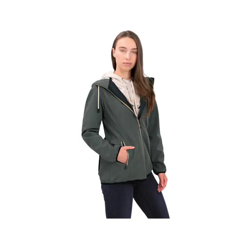 Heißes Angebot Knuffelwuff Damen Softshell Jacke Manhattan khaki 40 - EU
