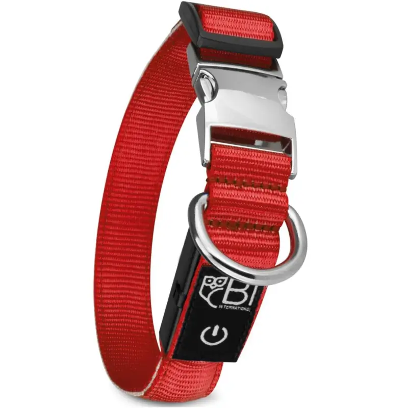 Petsation Leuchthalsband Hundehalsband rot M Echt