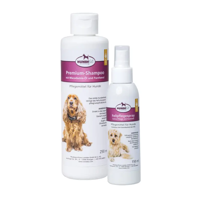 HUNDEfit by Loesdau Set Pflege I für Hunde, Fellpflegespray + Premium Shampoo Neu Im Sortiment