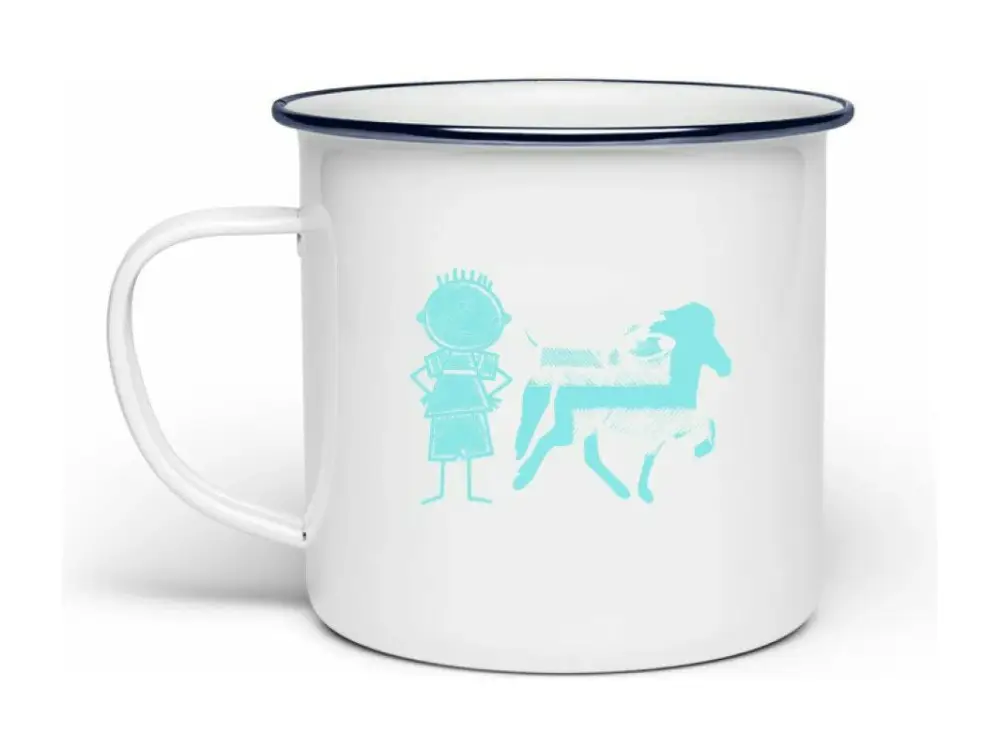 Sale Icelandic Horse Islandpferde Emaille Tasse