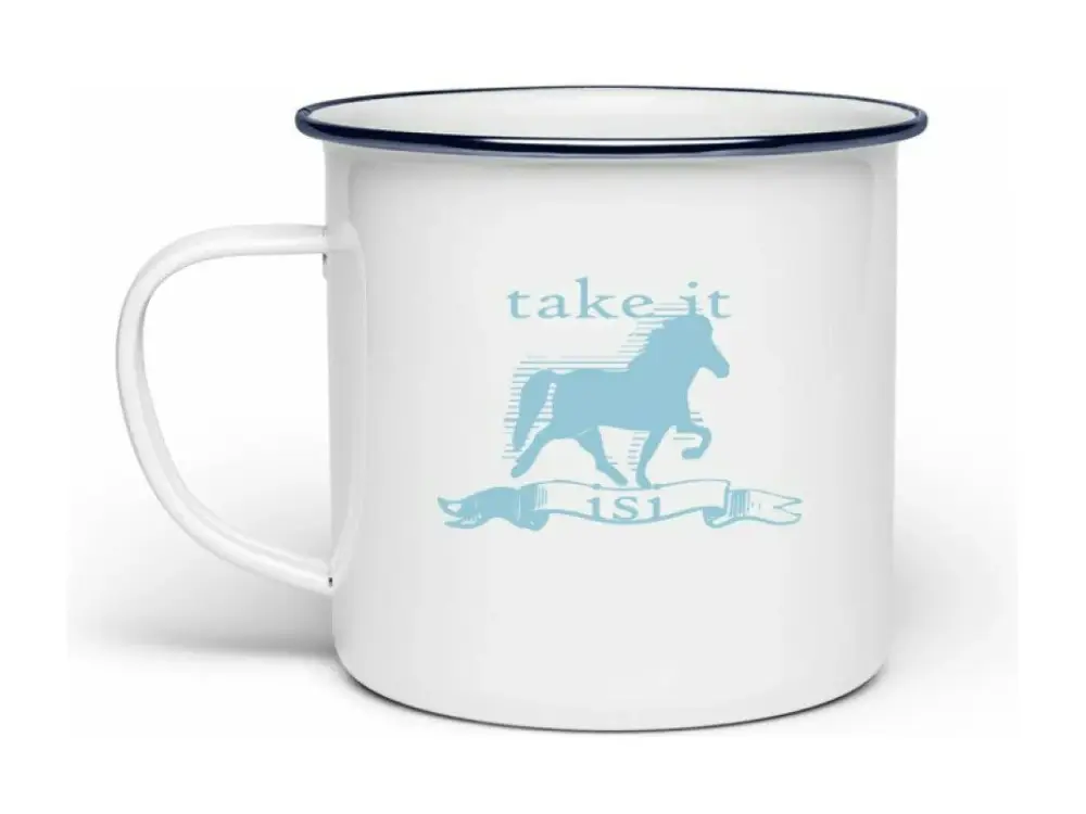Garantierte Lieferung Icelandic Horse Islandpferde Emaille Tasse