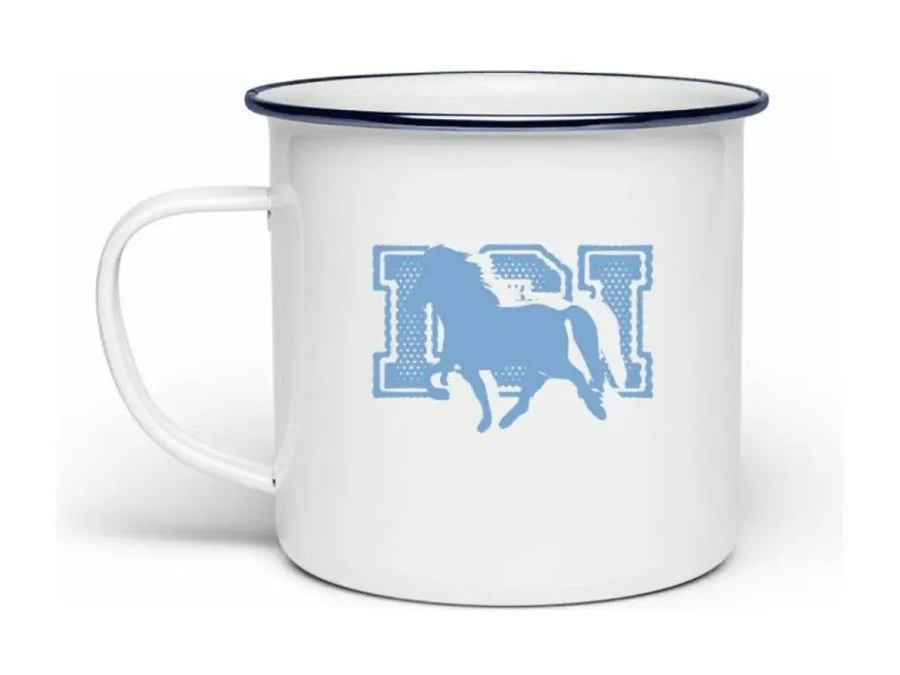 Icelandic Horse Islandpferde Emaille Tasse Preiswert